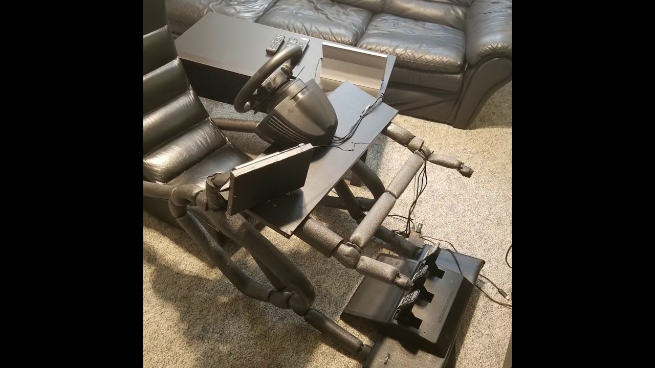 I Made a Racing Simulator Rig Out of a Lawn Chair!! - YouTube