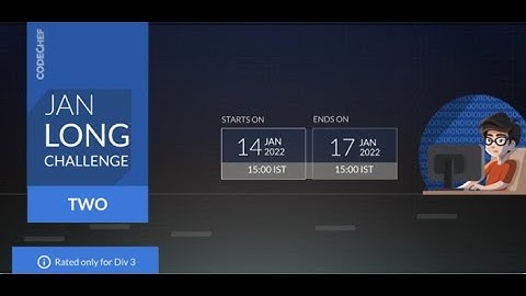 Crying Colours || Codechef  January Long Challenge Div 3|| Java || C++