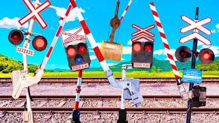 【踏切アニメ】遮断機が欲しいふみきりカンカン😂😂😂A railroad crossing that wants a barrier!!