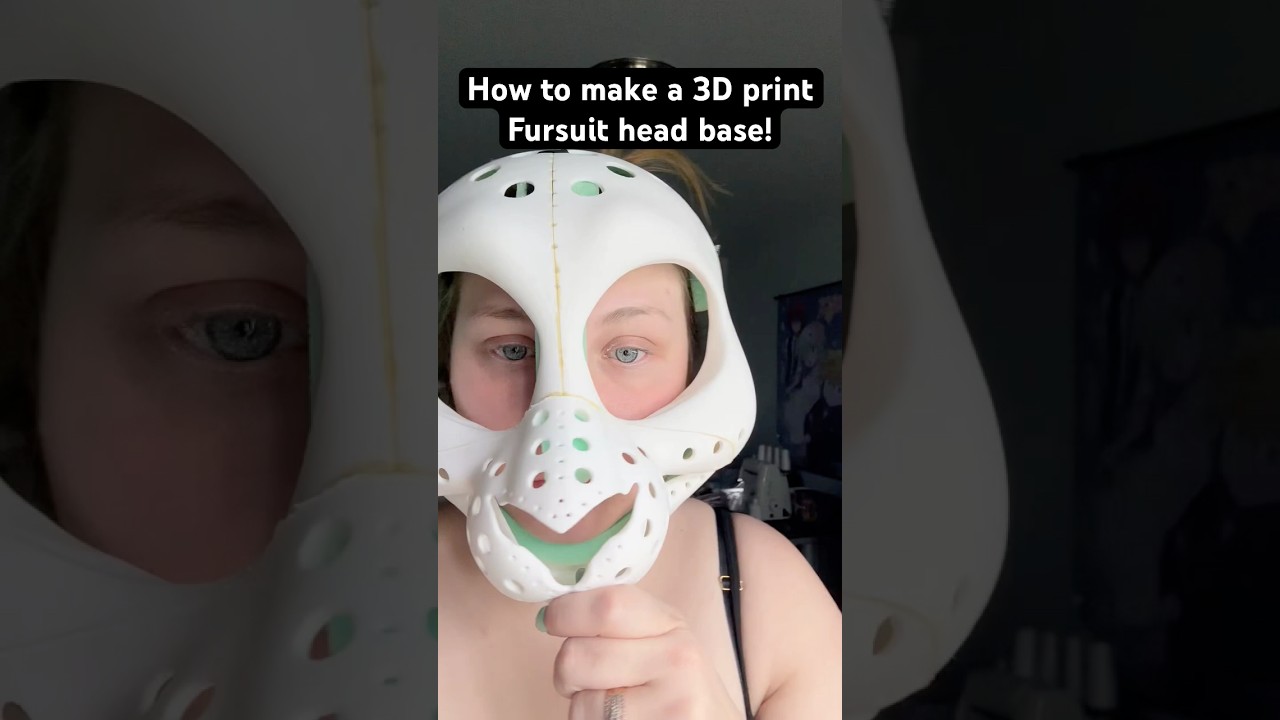 How to make a 3d print Fursuit head base! #cosplay #tutorial #furry #howto #mask #cosplayer #crafts