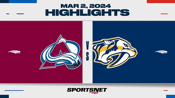 Destaques NHL | Avalanche x Predadores - 2 de março de 2024