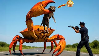 Heroic Team Rescues Innocent Pitbull From Giant Crab Attack