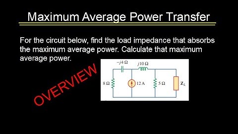 Maximum Average Power Transfer _ Overview Concept