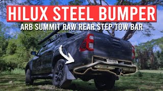 Arb Summit Raw Rear Step Tow Bar For The Toyota Hilux