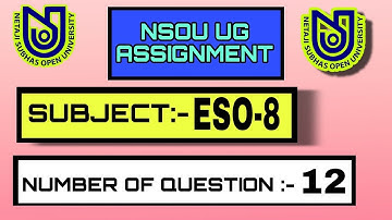 ESO-8 Assignment Answers | NSOU assignment 2023 SHI 02 PAPER ANSWERS SHEET