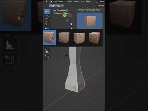 🔥Blender Addons for Procedural Damage And Cracks #blendertutorial  #shorts