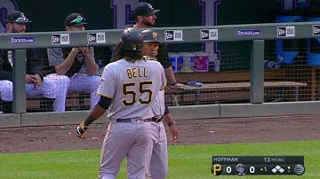 PIT@COL: Bell opens the scoring with an RBI single