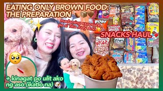 EATING ONLY BROWN FOOD FOR A DAY: THE PREPARATION (Snacks Haul, Palengke Shopping, and Cooking)