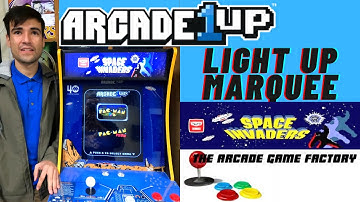 THE ARCADE GAME FACTORY $40 ARCADE1UP LIGHT UP MARQUEE REVIEW