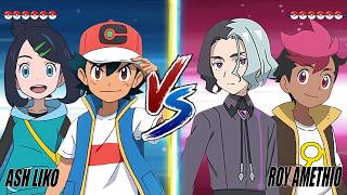 Pokémon Battle: Ash and Liko Vs Roy and Amethio
