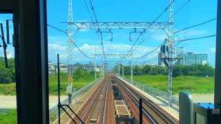 4K60fps全区間前面展望  JR阪和線快速の本数が数少ない東岸和田駅始発223系運用  東岸和田～天王寺