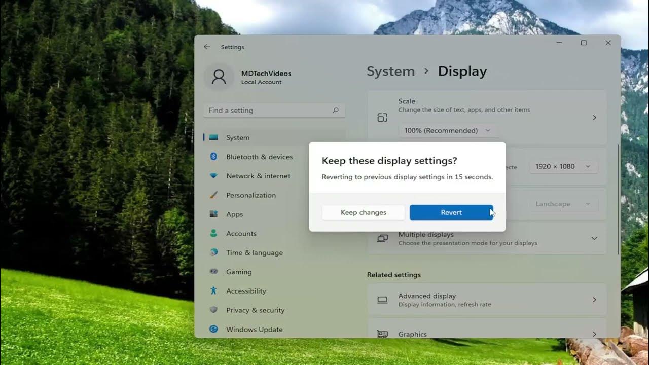 Fix screen aspect ratio issues in windows 11 tutorial youtube