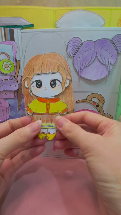 Mainan Boneka kertas , Alasan Bonekaku botak😁😁 #paperdolls #boneka #shorts