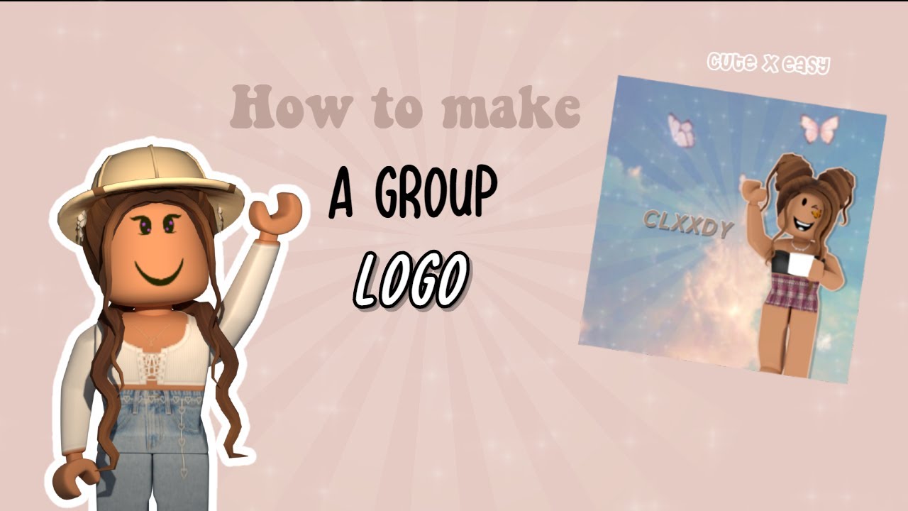 How To Make A Group Logo | cute x easy | ROBLOX - YouTube