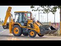 New JCB 3DX plus First Time Making Pond for Fish Farm in Started with the Pooja | jcb video