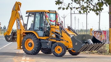 New JCB 3DX plus First Time Making Pond for Fish Farm in Started with the Pooja | jcb video