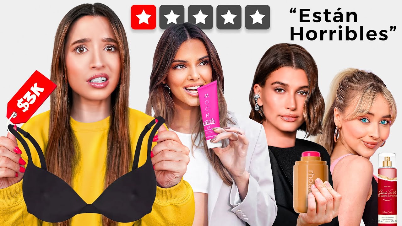 Probando productos con 1 estrella de marcas de celebridades (los PEORES productos) | Laura Mejia