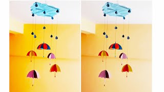 Paper Umbrella And Cloud Wall Hanging / Home Decor Wall Hanging Ideas!!!DIY Craft 2020