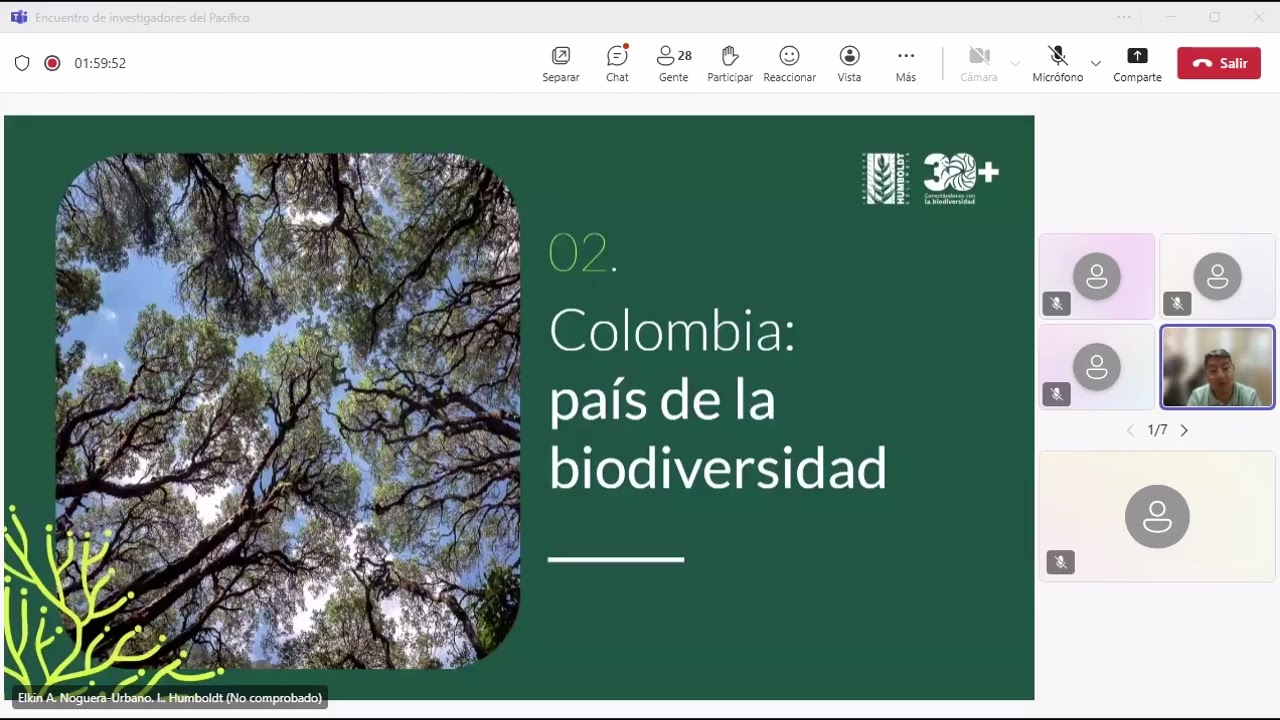 Conferencia | Biodiversidad, conocimiento para la toma de decisiones en el Pacífico Colombiano
