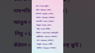 ফলৰ ন ম অসম য আৰ ই ৰ জ ত Fruit names in Assamese a