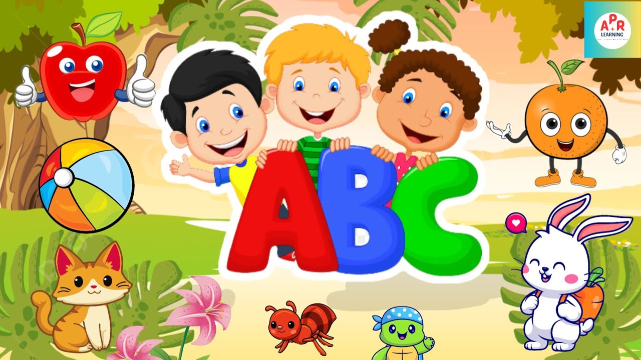 Kids Videos | ABCD Song | A For Apple B For Ball C For Cat #aprlearning ...