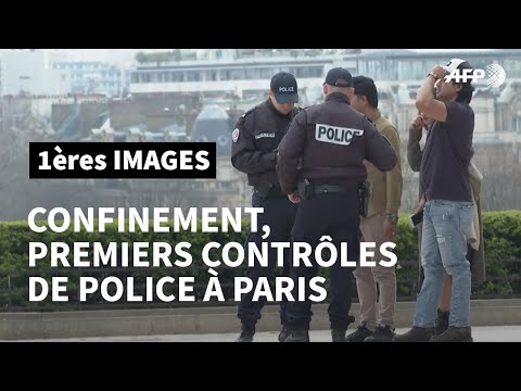 Coronavirus: premiers contrôles de police à Paris après le début du confinement | AFP Images Coronavirus: premiers contrôles de police à Paris après le début du confinement | AFP Images