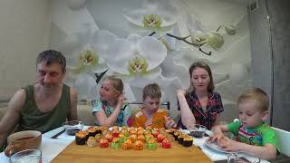 МУКБАНГ СЕМЕЙНЫЕ РОЛЛЫ | MUKBANG FAMILY ROLLS #mukbang #мукбанг