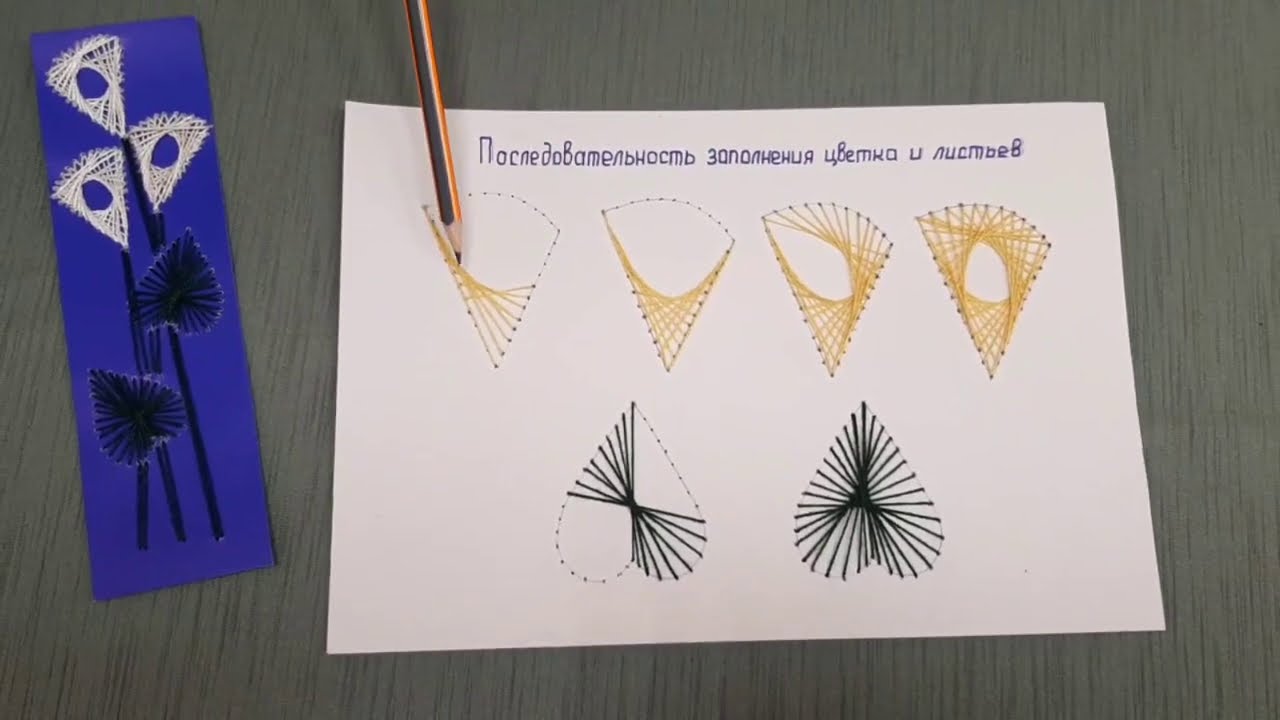 Изонить закладка для книг схемы с цифрами для начинающих