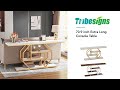 Tribesigns console table sofa table with 4 tier storage shelves  jw0478