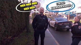 Childish Cop Gets Owned Then Dismissed | Female Cop Embarrassed