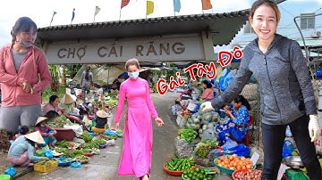 Gái Tây Đô Quá Dễ Thương Khi về thăm chợ Cái Răng Cần Thơ Mùa Nước Nổi