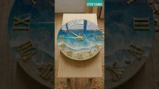 I Turned Ocean Waves Into a Luxury Wall Clock 🌊😳 #shorts #epoxy #clock