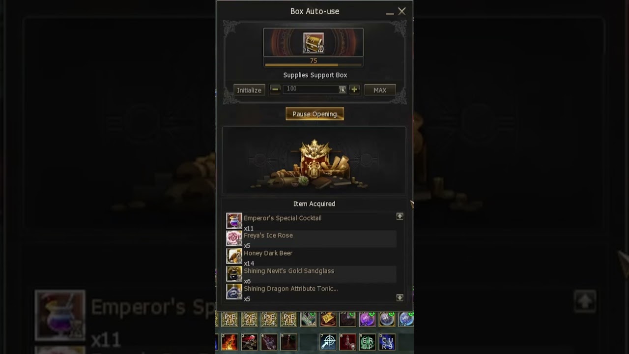 Open 100 Supplies Support Box 