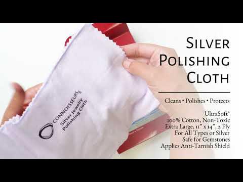 Connoisseurs Silver Jewelry Polishing Cloth Cleans and Polishes All Silver  Jewelry 