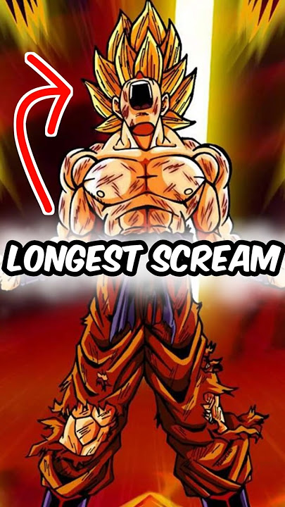 LONGEST GOKU SCREAM! #shorts #goku #dragonball #shortsviral viral #voiceacting #anime #facts