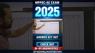 MPPSC AE 2025 Answer Key Out 🔥 Check Your Score Now!#MPPSCAE2025
