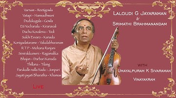 Thumbnail of Lalgudi G Jayaraman - Srimathi Brahmanandam - Umayalpuram K Sivaraman - Vinayakram