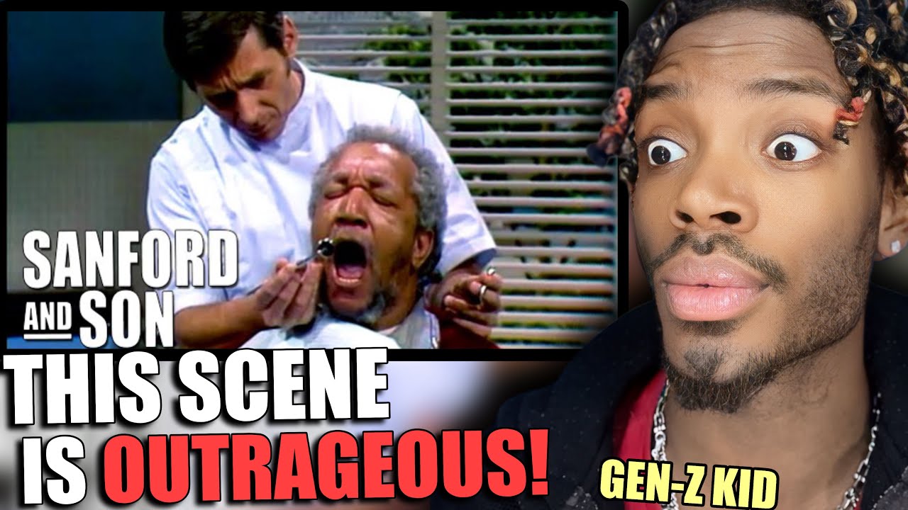 Реакция представителя поколения Z на сцену в стоматологической клинике в сериале «Сэнфорд и сын»!...