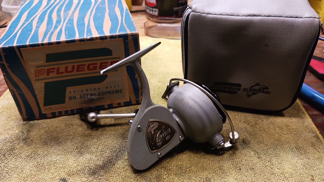 Pflueger Supreme 551 NL Spinning Reel Service - YouTube