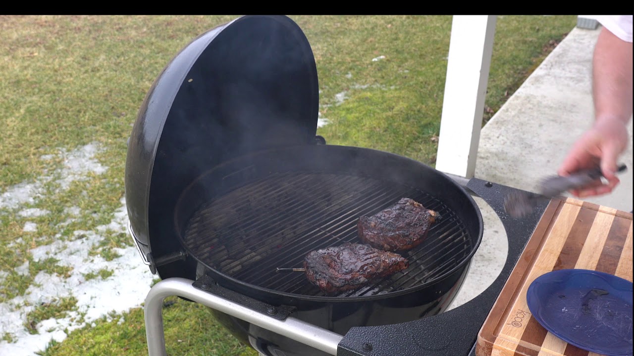 Ribeye! Seared First! Finished indirect heat! Great cook! - YouTube