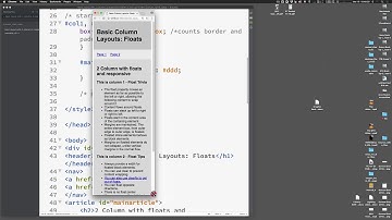 Basic 2 Column Responsive Layout with Floats