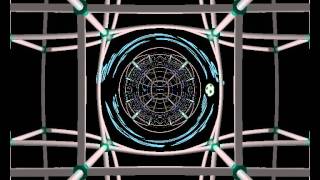 Ball falling through a Morris-Thorne wormhole (transversal view)