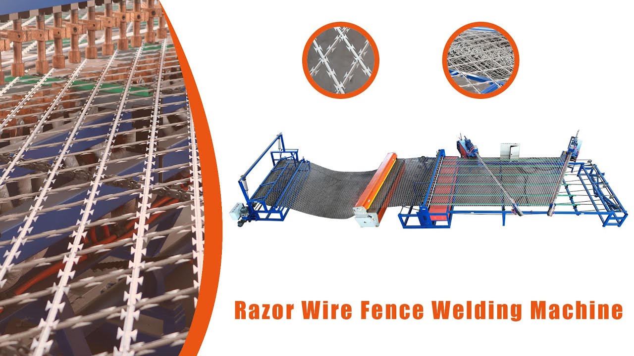 Welded Razor Wire Machine razor wire fence welding machine - YouTube