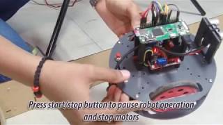 Roundbot Raspberry Pi Robot with obstacle sensors