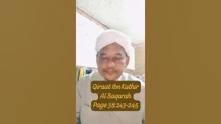 #QiraatibnKathir#AlBaqarahPage38:243-245#HjZakaria#0199367657# 