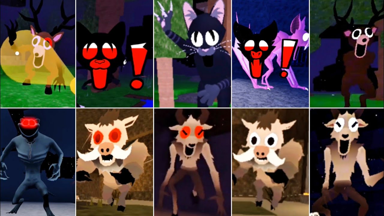 🙀NEW CAT MONSTER🙀: 99 Nights In The Forest  VS Wild West VS Arctic All Monsters Jumpscares Game Play