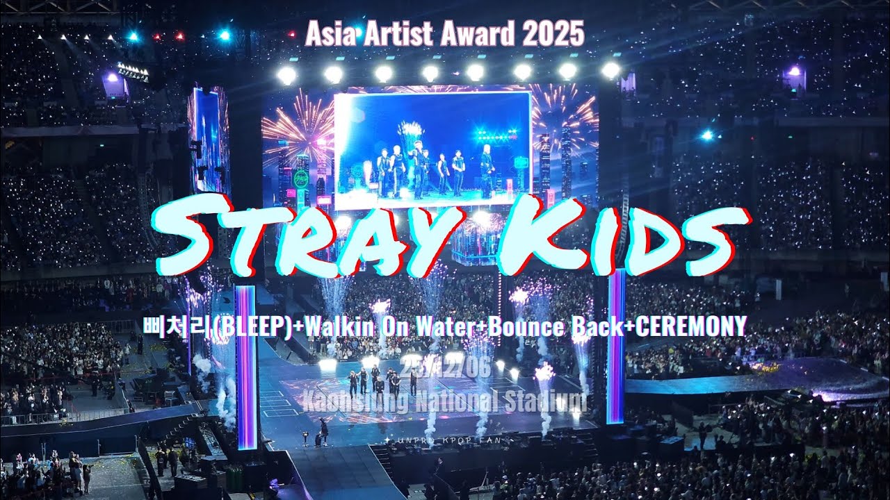 251206 Stray Kids(스트레이키즈) - 삐처리 + Walkin On Water + Bounce Back + CEREMONY【Asia Artist Award 2025】