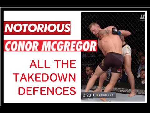 Conor McGregor - Every takedown defence and recovery (highlights only)