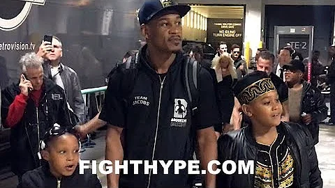DANIEL JACOBS ARRIVES AT BARCLAYS LIKE KING OF BRO...