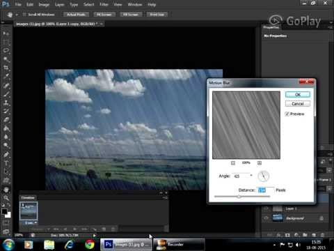 Raining Animation -  GIF-Photoshop Tutorial.